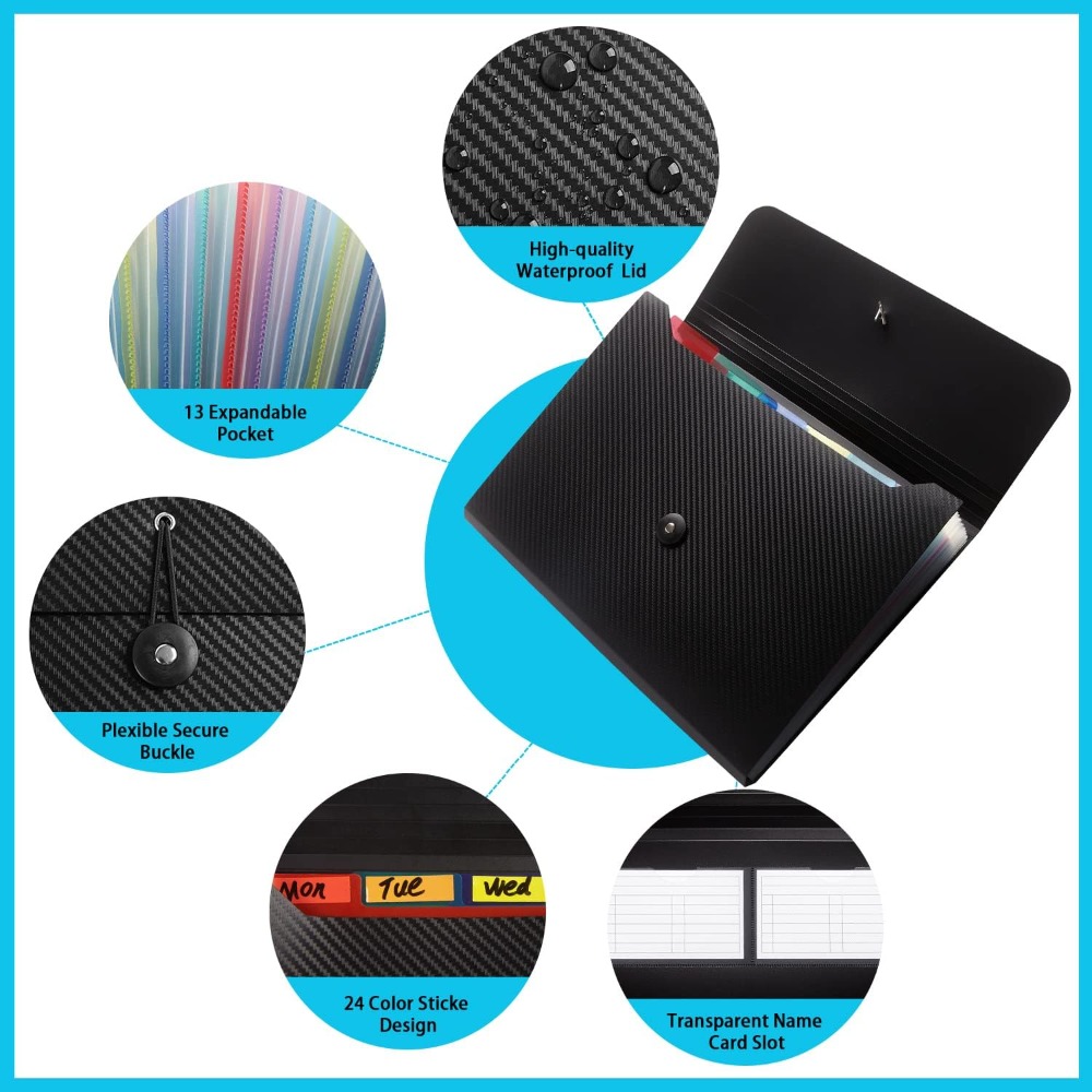 13 Pocket Expanding File Folde - đánh giá và giá Expandable Accordion File Folder 13 Pockets