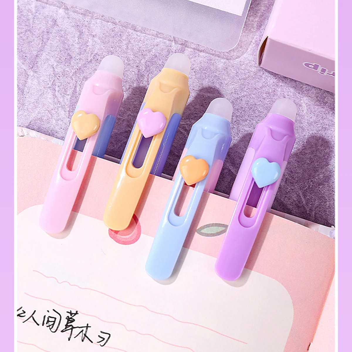 12Pcs Posture Correction Erasa - đánh giá và giá Retractable Eraser Pen Click