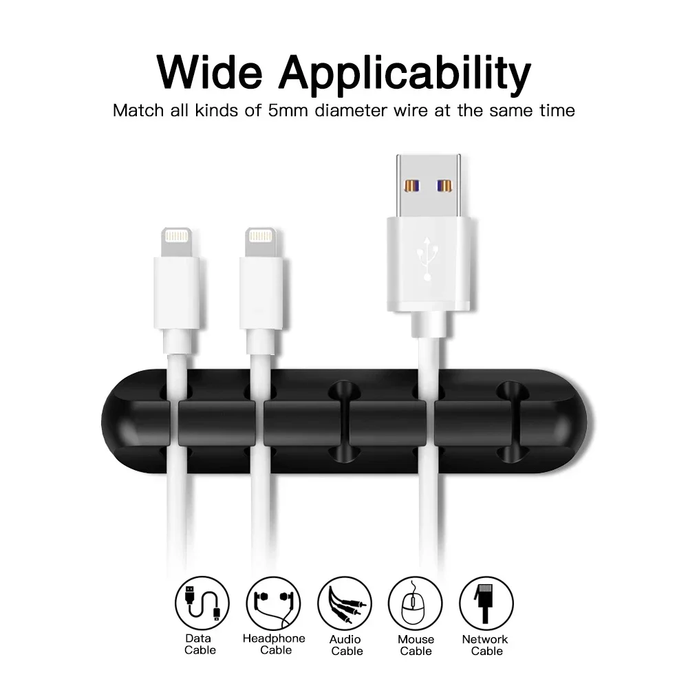 Silicone USB Cable Organizer U - đánh giá và giá Desk Accessories
